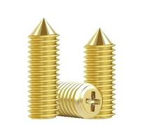 300 piezas de tornillos cónicos de cabeza cruzada de latón M2 M2.5 M3 pernos sin cabeza con una longitud de 3 mm ~ 12 mm(8mm,M2.5-300pcs)