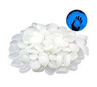 300 Piezas Fluorescente Piedras Guijarros, Blanco Piedras Luminosas, Brillante Roca Stone, Guijarros Brillan, Piedras Decorativas, para Pasarelas Acuario Plantas Jardín Vivero Decoración
