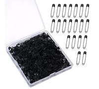 300 Piezas Imperdibles de Seguridad, 32mm Imperdibles Negros Alfileres de Seguridad de Metal Safety Pins para Arte Manualidades Fabricación de Joyas Ropa Costura