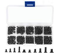 300 Piezas Juegos de Tornillos Para Laptop, Tornillos Mecánicos Con Cabeza Avellanada de Acero Inoxidable Negro, M2 M2.5 M3 Tornillos Phillips de Cabeza Plana para Reparación de Laptop