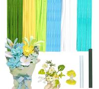 300 Piezas Limpiapipas manualidades, 6 colores Pipa limpiadores，Limpiapipas Chenilla decorativos verde,Limpia Pipas ，Limpiador de Pipas,Pipe Cleaners chenilla Manualidades y Decoración del Hogar DIY