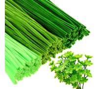 300 Piezas Limpiapipas Verde, Limpia Pipas para Manualidades Esponjosas de 30 cm, Kit de Manualidades para Adultos Niños, Limpia Pipas para Flores Animales (3 Intensidades de Verde)