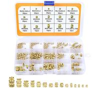 300 piezas M2 M3 M4 M5 M6 Tuercas Moleteadas de Rosca Hembra, Tuercas de Inserción Roscadas de Latón, Insertos Roscados para Moldeo Por Inyección de Impresión 3d Plástico