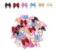 300 piezas mini lazos de cinta, lazos rosas, lazos de cinta rosa, lazos blancos, decoraciones rosas para árboles de Navidad