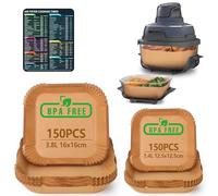 300 Piezas Papel Air Fryer Cuadrado, Papel para Freidora de Aire para Freidora sin Aceite Ninja CRISPI FN101EUGY, FN101EUSG, FN101EUST 3,8L/1,4L Air Fryer