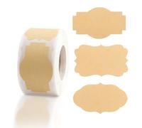 300 Piezas Pegatinas Navidad para Regalos, 3cm x 5cm Etiquetas Regalo Naidadad, Autoadhesivo Etiquetas Regalo Nariad para Cosméticos, Decoraciones Artesanales, Botellas y Latas, Artesanías(marrón-4)