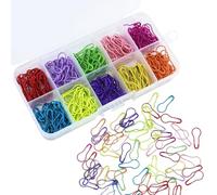 300 Piezas Pines de Seguridad con Caja,10 Colores Calabash Pin Metal, Marcadores Hilera,Imperdibles Seguridad de Metal, Imperdible Calabaza,para Puntada, Manualidades