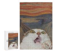 300 piezas rompecabezas adolescentes Cat's Emocional Painting Puzzles para adultos: análisis de juegos familiares y desafío lógico de aprendizaje 300 PCS