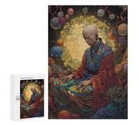 300 piezas rompecabezas adolescentes Monk in Meditation Puzzle para adultos - Juguetes de bricolaje, regalo de cumpleaños divertido y humorístico, regalos, 300 unidades