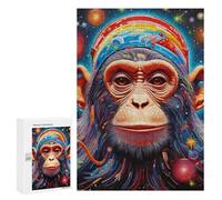 300 piezas rompecabezas para adolescentes Chimpanzee en rompecabezas cósmico Dreamscape para adultos juegos de pensamiento regalos para mujeres regalos únicos para cumpleaños y Navidad 300 PCS
