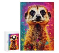 300 piezas rompecabezas para adolescentes Colorful Meerkat Retrait -2 Puzzles para Adolescentes - Juegos Divertidos para Mejorar la Memoria y Reducir el Estrés - Regalos 300 PCS