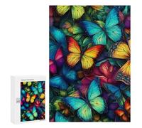 300 piezas rompecabezas para adolescentes colorido jardín mariposa adolescente rompecabezas juguetes antiestrés vacaciones en casa pasatiempo educativo desafío educativo 300 piezas