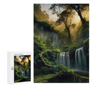 300 piezas rompecabezas para adolescentes Enchanted Rainforest Waterfall Puzzles para adolescentes - Juegos divertidos para mejorar la memoria y reducir el estrés - Regalos 300 PCS