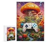 300 piezas rompecabezas para adolescentes Fantasía Mushroom Country Adventure -1 rompecabezas para adolescentes: juegos de relajación, regalos divertidos y humorísticos para reducir el estrés 300 PCS