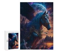 300 piezas rompecabezas para adolescentes Fantasy Horse Sky Teenager-Puzzles Antiestrés Juguetes para Vacaciones en casa Pasatiempo Desafío Educativo 300 PCS
