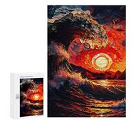 300 piezas rompecabezas para adolescentes Ocean Wave Sunset -3 rompecabezas adolescentes juguetes antiestrés vacaciones en casa pasatiempo desafío educativo 300 piezas
