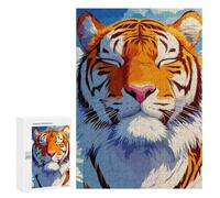 300 piezas rompecabezas para adolescentes Tranquil Tigre Retrato Puzzle para adultos Juegos de relajación Compilación de patrones interacción entre padres e hijos 300 piezas