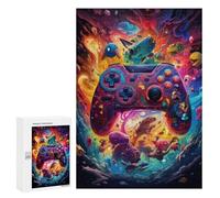 300 piezas rompecabezas para adolescentes vibrantes controlador de juegos obra de arte -83 rompecabezas para adolescentes: juegos de relajación, regalos divertidos y humorísticos para reducir el