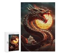 300 piezas rompecabezas para adultos Dragon Moon Rising -2 rompecabezas para adolescentes juego de mano corte preciso interacción entre padres e hijos 300 piezas