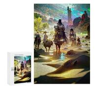 300 piezas rompecabezas para adultos Fantasía Desert Journey Puzzles como juguetes antiestrés, decoración del hogar, interacción entre padres e hijos, 300 piezas