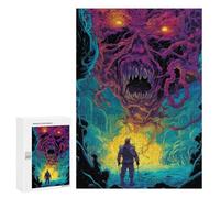 300 piezas rompecabezas para adultos monstruos en el abismo rompecabezas para adolescentes juego de mano corte preciso interacción entre padres e hijos 300 piezas