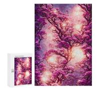 300 piezas rompecabezas para adultos rompecabezas Enchanted Pink Blossom Forest Puzzle Juegos Relajación Una obra de arte Regalos de Navidad y Cumpleaños 300 PCS