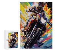 300 piezas rompecabezas para adultos rompecabezas Racing Spirit Motorcycle Speed Artwork Puzzle juegos de relajación una obra de arte regalos de Navidad y cumpleaños 300 piezas