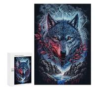 300 Puzzles para adultos Painted Wolf Artwork Puzzles para adultos juegos relajantes regalos para mujeres, regalos únicos para cumpleaños y Navidad, 300 unids