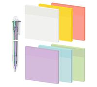 300 PZS Notas Adhesivas Transparentes,Postit Transparentes Para Refrigeradores,Notas Adhesivas Removibles Translúcidas,Notas Autoadhesivas Transparente