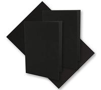 300 sobres vintage en negro de papel kraft 210 x 148 mm - DIN A5 - Negro - Reciclado - 220 g, cartas plegables en blanco - UmWelt by Gustav Neuser