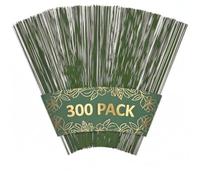 300 tallos de alambre floral verde de calibre 26 para hacer flores artificiales, tallos flexibles para manualidades, festivales, flores, guirnaldas y arreglos florales, alambre de floristería