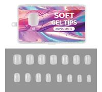300 uñas postizas acrílicas preformadas, diseños cortos mate, uñas cortas, decoraciones artísticas para manicura fácil, uñas de gel suave de cobertura completa