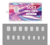 300 uñas postizas acrílicas preformadas, diseños cortos mate, uñas cortas, decoraciones artísticas para manicura fácil, uñas de gel suave de cobertura completa