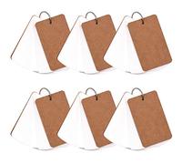 300 unidades, Blanco en blanco, personalizable, Flashcards para el estudio, notas, bloc de notas, papel kraft con anillo (50 hojas por juego)
