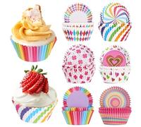 300 Unidades de Moldes de Papel Para Muffins, Moldes para Cupcakes de Papel ArcoíRis, Moldes para Hornear Muffins para Hornear, Postres, Fiestas, CumpleañOs, Bodas