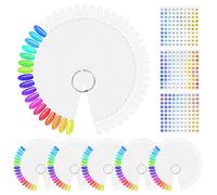 300 unidades de palillos de uñas, soporte para exhibición, esmalte semipermanente, tarjetas de color para estilo de uñas e indicación de color con pegatinas 1-300