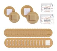 300 Unidades Tiritas Redondas,Hipoalergénico Tiritas Redondas Pequeñas,Transpirable Apósitos Redondos Pequeños,Adhesivo De Alta Resistencia,22 MM Y 25 MM,Apto Para Rostro,Nariz Y Manos