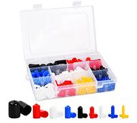 300 Unidades Tornillo Protectores de Rosca, PVC Tapa de Extremo Redondo en 9 Mdidas, Cubiertas de Pernos de Goma Flexibles para Cable Eléctrico Tubos Redondos Muebles