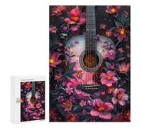 300 unids rompecabezas para adolescentes Floral acústica Guitar rompecabezas para adultos juegos relajantes conjunto de patrones interacción padre-hijo 300 unids