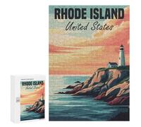 300 unids Rompecabezas para adolescentes Rhode Island Lighthouse Sunset Puzzles para adultos juegos relajantes Conjunto de patrones interacción padre-hijo 300 unids