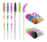 300 varitas desechables para rímel, cepillos de rímel de pestañas, cepillo de bobinas de cejas, brochas de maquillaje de plástico, aplicador para extensión de pestañas (6 colores, 50 unidades por