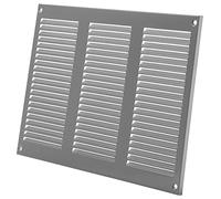 300 x 200 mm / 30 x 20 cm, rejilla de ventilación gris con protección contra insectos - aplicaciones de ventilación - cubierta de ventilación interior y exterior, diseño laminado.