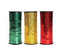 300 Yards Curling Ribbon Christmas Balloon Ribbon Balloon Sting Red Green Gold Metallic Christmas Ribbon for Christmas Gift Wrapping Wedding Party Dec