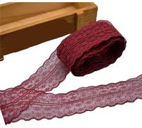 300 Yards of Lace Trim, DIY Sewing Fabric for Garments(14 Red1)