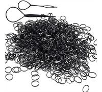 3000 bandas para el cabello, pequeñas bandas elásticas negras para el cabello, mini gomas para el cabello para niños/niñas, accesorios para el cabello, bandas elásticas suaves para bebés,