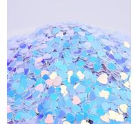 3000 confeti con purpurina de PVC en forma de corazón de 4 mm para el día de San Valentín, aniversario, cumpleaños, boda, despedida de soltera y baby shower decoraciones (blanco)