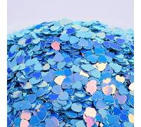 3000 confeti de PVC en forma de corazón de 4 mm con purpurina para el día de San Valentín, aniversario, cumpleaños, boda, despedida de soltera y baby shower decoraciones (azul)