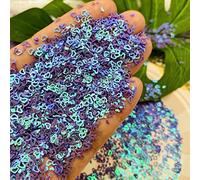 3000 confeti hueco con forma de corazón de 3 mm para vasos, suministros de limo, manualidades de resina, fiesta de festival, decoración de fiesta en el hogar (morado)