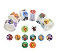 3000 PCS Pegatinas Infantiles, Pegatinas Recompensa Niños, Adhesivas de Animales Motivadoras Redondas para Profesores, Alabanza Reward Sticker, 48 Patrones, Para Escuela y Hogar