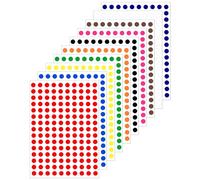 3000 pegatinas de puntos, calcomanías de puntos de colores redondos con 10 calcomanías circulares de colores surtidos autoadhesivas para eventos, actividades, escuelas, codificación, manualidades,